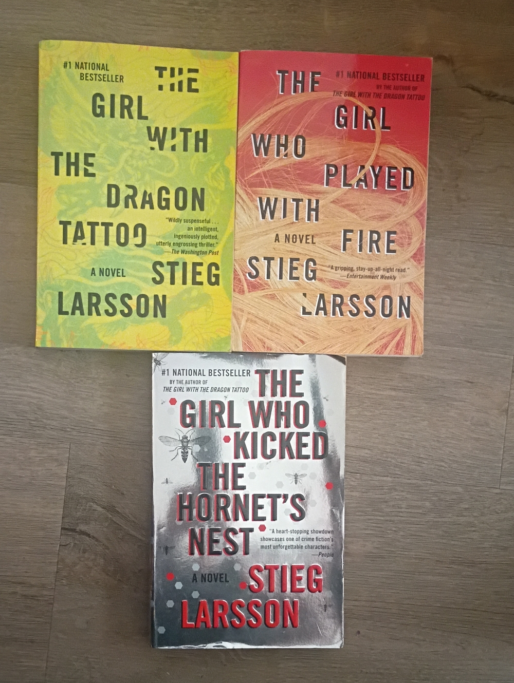 Stieg Larsson Millennium Trilogy Paperback Set - Yellow, Orange, Silver Covers